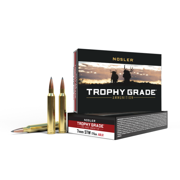 Nosler Accubond Long Range Trophy Grade Rifle Ammunition 7mm STW 175 gr PT 2950 fps 20/ct