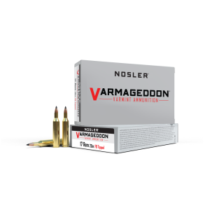 https3A2F2Fmedia.chattanoogashooting.com2Fimages2Fproduct2FNO651052FNO65105-1.png Nosler Varmegeddon Rifle Ammunition .17 Rem 20 gr FB Tipped 4200 fps 20/ct