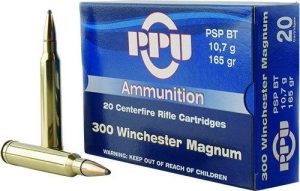https3A2F2Fmedia.chattanoogashooting.com2Fimages2Fproduct2FOQPP30022FOQPP3002.jpg PPU Rifle Ammunition .300 Win Magnum 165 gr SPBT 3050 fps 20/ct
