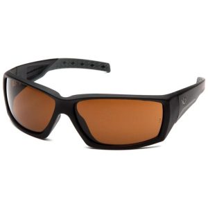https3A2F2Fmedia.chattanoogashooting.com2Fimages2Fproduct2FPIVGSB718T2FPIVGSB718T-1.jpg Pyramex Overwatch Shooting Glasses Black with Bronze Lens Anti Fog