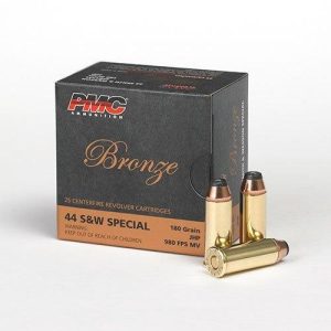 https3A2F2Fmedia.chattanoogashooting.com2Fimages2Fproduct2FPM44SB2FPM44SB.jpg PMC Bronze Handgun Ammunition .44 Spl 180 gr JHP 980 fps 25/ct