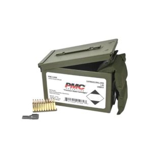 https3A2F2Fmedia.chattanoogashooting.com2Fimages2Fproduct2FPM556XMB2FPM556XMB.jpg PMC Rifle Ammunition 5.56X45 NATO 55 gr FMJ 3120 fps 1680/ct (2-840ct cans)