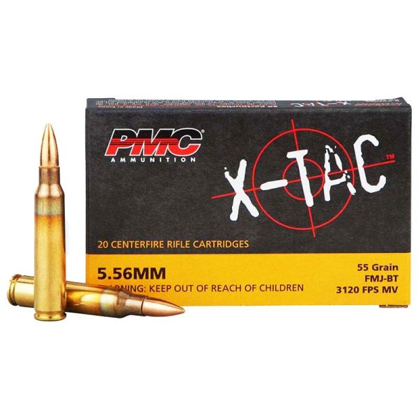 PMC X-Tac 5.56 NATO Ammunition: Tactical Precision Redefined PMC X-Tac Rifle Ammunition 5.56X45 NATO 55 gr FMJBT 3120 fps 20/ct