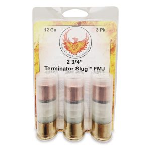 https3A2F2Fmedia.chattanoogashooting.com2Fimages2Fproduct2FPPPRTERMINATORFMJ2FPPPRTERMINATORFMJ2.jpg Phoenix Rising Terminator Slug Shotshell 12ga 2-3/4" 515gr FMJ Slug 1520fps 3/ct