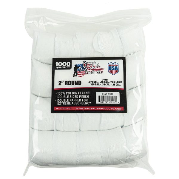 https3A2F2Fmedia.chattanoogashooting.com2Fimages2Fproduct2FPX210002FPX21000-1.jpg Pro-Shot 2" Round 100% Cotton Patches 1000/ct