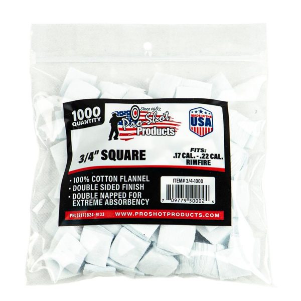 https3A2F2Fmedia.chattanoogashooting.com2Fimages2Fproduct2FPX3410002FPX341000-1.jpg Pro-Shot 3/4" Square 100% Cotton Patches 1000/ct
