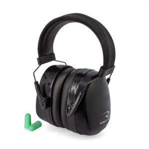https3A2F2Fmedia.chattanoogashooting.com2Fimages2Fproduct2FRFMX0100CS2FRFMX0100CS-1.jpg Radians Maximus Passive Ear Muffs 28dB Black with Green Ear Plugs 33dB