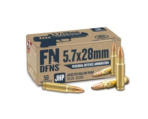 https3A2F2Fmedia.chattanoogashooting.com2Fimages2Fproduct2FRJ107000292FRJ10700029.jpg FN DFNS SS200 Personal Defense Handgun Ammunition 5.7x28mm 30gr JHP 1894 fps 500/ct Case