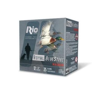 https3A2F2Fmedia.chattanoogashooting.com2Fimages2Fproduct2FRORBSM3432Fbbbbb_1.jpg Rio Royal BlueSteel Magnum High Velocity Shotshells 12ga 3" 1-1/5oz 1450 fps #3 25/ct