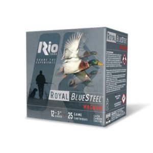 https3A2F2Fmedia.chattanoogashooting.com2Fimages2Fproduct2FRORBSM3442FRORBSM3441.jpg Rio Royal BlueSteel Magnum High Velocity Shotshell 12ga 3" 1-1/5oz 1450 fps #4 25/ct