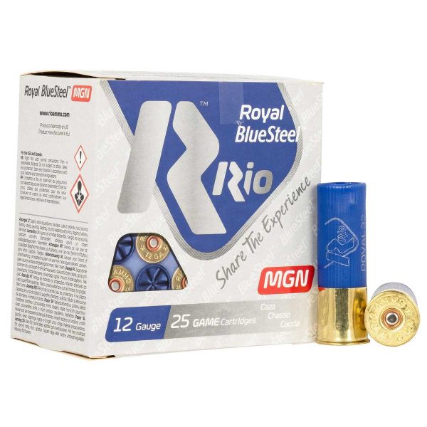 https3A2F2Fmedia.chattanoogashooting.com2Fimages2Fproduct2FRORBSM3452FRORBSM3451.jpg Rio Royal BlueSteel Magnum High Velocity 12ga 3" 1-1/5oz 1450fps #5 25rds