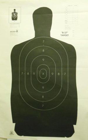 https3A2F2Fmedia.chattanoogashooting.com2Fimages2Fproduct2FRSB27FSA2FRSB27FSA.jpg Speedwell Official NRA Police Qualification Silhouette Police Silhouette - Black - 50 yd. 24" X 45" 100/Pack