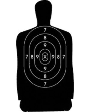 https3A2F2Fmedia.chattanoogashooting.com2Fimages2Fproduct2FRSB342FRSB34_1.jpg Speedwell Official NRA Police Qualification Silhouette Police Silhouette Reduced 25 yd. 500/Pack