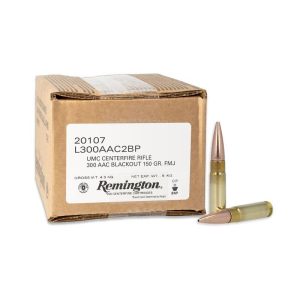 https3A2F2Fmedia.chattanoogashooting.com2Fimages2Fproduct2FRT201072FRT20107-1.jpg Remington UMC Loose Bulk Rifle Ammunition .300 AAC Blackout 150 gr. FMJ 1905 fps 200/ct (Bulk Pack)