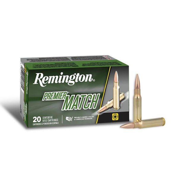 https3A2F2Fmedia.chattanoogashooting.com2Fimages2Fproduct2FRT214862FRT21486-1.jpg Remington Premier Match Rifle Ammunition .308 Win 175 gr BTHP 2610 fps 20/ct