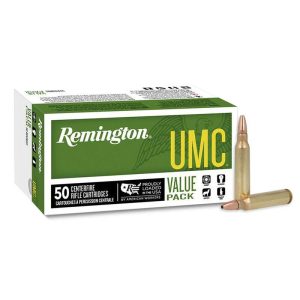 https3A2F2Fmedia.chattanoogashooting.com2Fimages2Fproduct2FRT239082FRT23908-1.jpg Remington UMC Rifle Ammunition .223 Rem 50 gr JHP 3425 fps 50/ct