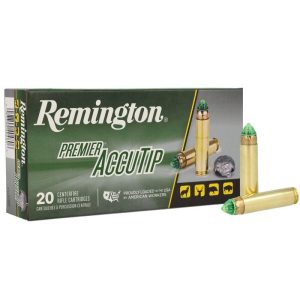 https3A2F2Fmedia.chattanoogashooting.com2Fimages2Fproduct2FRT279432FRT27943-1.jpg Remington Premier AccuTip Rifle Ammunition .450 Bushmaster 260 gr AT 2180 fps 20/ct