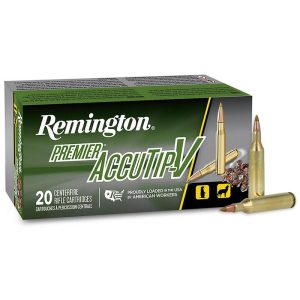 https3A2F2Fmedia.chattanoogashooting.com2Fimages2Fproduct2FRT291622FRT29162-1.jpg Remington Premier AccuTip Varmint Rifle Ammunition .17 Rem 20 gr ATV 4250 fps 20/ct