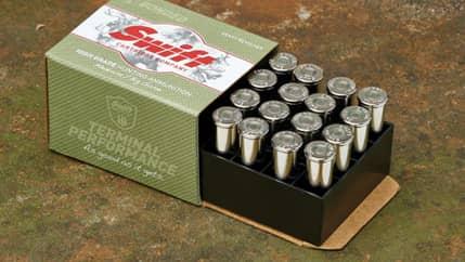 https3A2F2Fmedia.chattanoogashooting.com2Fimages2Fproduct2FSB100052FSB10005.jpg Swift A-Frame Heavy Revolver Handgun Ammunition .44 Rem Mag .300 gr A-Frame 1346 fps 20/ct