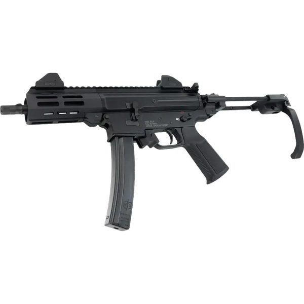 SDS Imports Mac IX Handgun 9mm Luger 30rd Magazines (2) 6.5" 1/2x28 Threaded Barrel Black with J-Brace