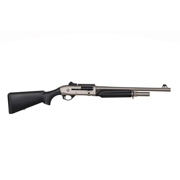 https3A2F2Fmedia.chattanoogashooting.com2Fimages2Fproduct2FSD210001582FSD21000158-1.jpg SDS Imports Mac 2 Tactical Marine Shotgun 12 ga 3" Chamber 5rd Magazine 18.5" Black and Nickel