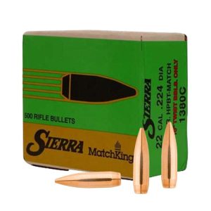 https3A2F2Fmedia.chattanoogashooting.com2Fimages2Fproduct2FSI1380C2Fsierra-matchking-rifle-bullets-500-ct-22-cal-224-69-gr-hpbt-match-si1380c2520copy.jpg Sierra MatchKing Rifle Bullets (500/ct) .22 cal .224 69 gr HPBT MATCH