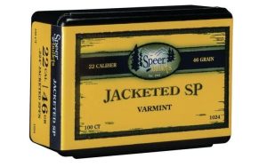 https3A2F2Fmedia.chattanoogashooting.com2Fimages2Fproduct2FSP10172FSP1017.jpg Speer Varmint Soft Point Rifle Bullets .224 cal .224" 40 gr JSP 100/ct