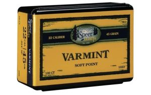https3A2F2Fmedia.chattanoogashooting.com2Fimages2Fproduct2FSP10232FSP1023.jpg Speer Varmint Soft Point Rifle Bullets .224 cal .224" 45 gr JSP 100/ct