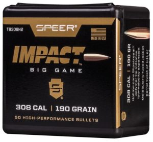 https3A2F2Fmedia.chattanoogashooting.com2Fimages2Fproduct2FSPTB308H22FSPTB308H2.jpg Speer Impact Big Game Bullets .308 Win 190gr TIPPED PLATED CB 50/ct