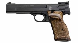 https3A2F2Fmedia.chattanoogashooting.com2Fimages2Fproduct2FSW1305112FSW130511.jpg S&W M41 Handgun .22 LR 10rd Magazine 5.5" Barrel Adj Sight Wood Grips