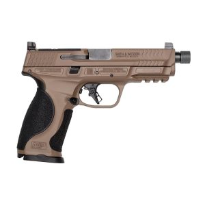https3A2F2Fmedia.chattanoogashooting.com2Fimages2Fproduct2FSW141632FSW141636.jpg S&W M&P 9 M2.0 Metal OR Optic Ready Handgun 9mm Luger 17rd Magazines(2) 4.6" Threaded Barrel No Thumb Safety FDE
