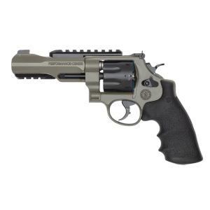 S&W PC Model 327 TRR8 Handgun .357 MAG/38 Spl(+P) 8rd Capacity 5" Barrel Moss Cerakote Frame Pic Rail