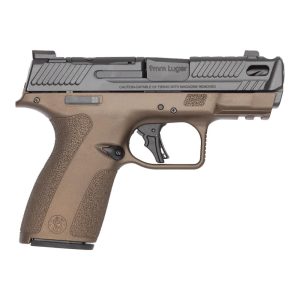 https3A2F2Fmedia.chattanoogashooting.com2Fimages2Fproduct2FSW148452FSW14845-1.jpg S&W PC Shield-X Carry Comp Midnight Bronze Handgun 9mm Luger 13(1)&15(1)rd Magazines 3.6" Ported Barrel Thumb Safety