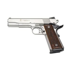 https3A2F2Fmedia.chattanoogashooting.com2Fimages2Fproduct2FSW1780172FSW178017_1.jpg S&W PC SW1911 Pro Series Brown Grip Handgun 9mm Luger 10rd Magazine 5" Barrel Stainless