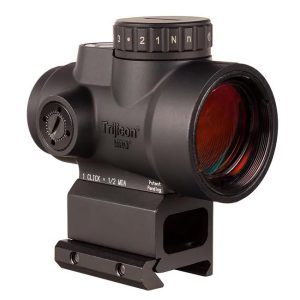 https3A2F2Fmedia.chattanoogashooting.com2Fimages2Fproduct2FTR22000532FTR2200053.jpg Trijicon 1x25 MRO HD 68 MOA Reticle w/ 2.0 MOA Dot; Lower 1/3 Co-Witness AC32069