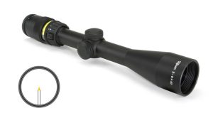https3A2F2Fmedia.chattanoogashooting.com2Fimages2Fproduct2FTRTR202FTRTR20_1.jpg Trijicon Accupoint Rifle Scope - 3-9x40mm Amber Triangle Post Reticle w/BAC 33.8-11.3' FOV 3.6-3.2" ER Matte