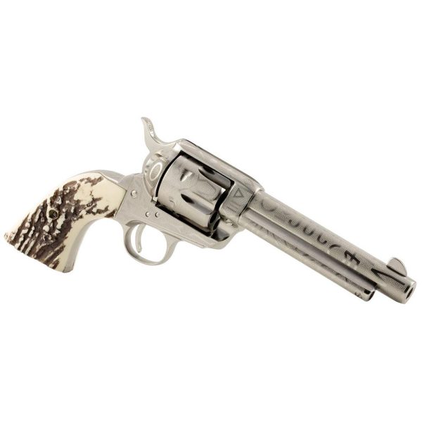 https3A2F2Fmedia.chattanoogashooting.com2Fimages2Fproduct2FTU2000622FTU200062-1.jpg Taylors & Company 1873 Cattle Brand Engraved Handgun .357 Mag 6rd Capacity 5.5" Barrel Stag Grip