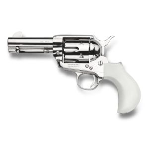 https3A2F2Fmedia.chattanoogashooting.com2Fimages2Fproduct2FTU2001112FTU200111-1.jpg Taylors & Company TC9 1873 Single Action Handgun 9mm Luger 6rd Capacity 3.5" Barrel Nickle Flattop Birdshead Ivory Grip