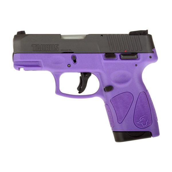 https3A2F2Fmedia.chattanoogashooting.com2Fimages2Fproduct2FTX1G2S931DP2FTX1G2S931DP_1.jpg Taurus G2S Handgun 9mm Luger 7rd Magazines 3.2" Barrel Black Slide/Dark Purple Grip