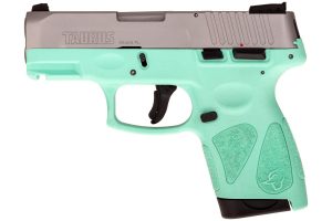 https3A2F2Fmedia.chattanoogashooting.com2Fimages2Fproduct2FTX1G2S939C2FTX1G2S939C.jpg Taurus G2S Handgun 9mm Luger 7rd Magazines 3.2" Barrel Stainless Slide/Cyan Grip