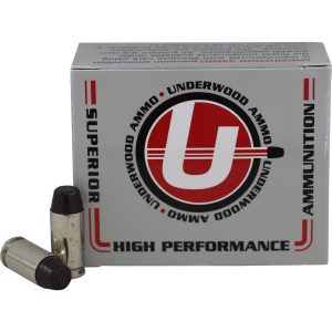 https3A2F2Fmedia.chattanoogashooting.com2Fimages2Fproduct2FUB7402FUB740.jpg Underwood Ammo Hard Cast Flat Nose Handgun Ammunition 40 S&W 200gr FN 1000 fps 20/ct