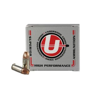 https3A2F2Fmedia.chattanoogashooting.com2Fimages2Fproduct2FUB8162FUB8161.jpg Underwood Xtreme Defender Handgun Ammunition 9mm Luger(+P) 90gr Solid 1475 fps 20/rd