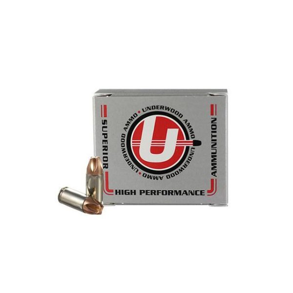 https3A2F2Fmedia.chattanoogashooting.com2Fimages2Fproduct2FUB8642FUB864.jpg Underwood Hunting & Self Defense Handgun Ammunition 9mm Luger +P 68gr Solid 1800 fps 20/ct