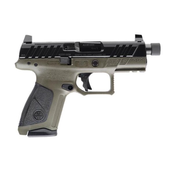 https3A2F2Fmedia.chattanoogashooting.com2Fimages2Fproduct2FUKJAXA1C917TAC2FUKJAXA1C917TAC1.jpg Beretta APX-A1 Compact Tactical Handgun 9mm Luger 15(1)/17(2)rd Magazines 4.2" ODG Frame