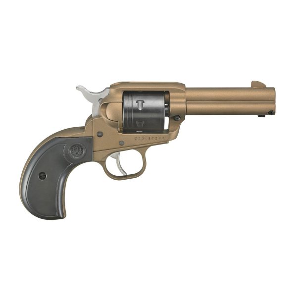 https3A2F2Fmedia.chattanoogashooting.com2Fimages2Fproduct2FUR20172FUR2017_1.jpg Ruger Wrangler Birdshead Handgun .22LR 6rd Capacity 3.75" Barrel Aluminum Alloy Frame Brunt Bronze Cerakote Finish