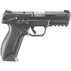 https3A2F2Fmedia.chattanoogashooting.com2Fimages2Fproduct2FUR86382FUR8638-1.jpg Ruger American Duty Frame Handgun 9mm Luger 10rd Magazine 4.2" Barrel Black with Safety