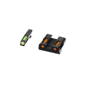 https3A2F2Fmedia.chattanoogashooting.com2Fimages2Fproduct2FVHGLN4292FVHGLN429.jpg HIVIZ LiteWave H3 sight orange/Green Litepipes w/White front ring Glock models chambered in 45 ACP 45 Gap and 10mm