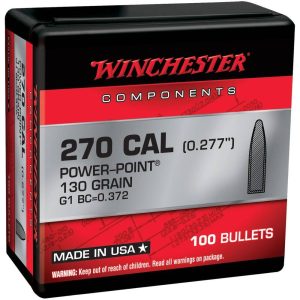 https3A2F2Fmedia.chattanoogashooting.com2Fimages2Fproduct2FWB270P130X2FWB270P130X-1.jpg Winchester Rifle Bullets .270 Cal .277" 130 gr PSP 100/ct