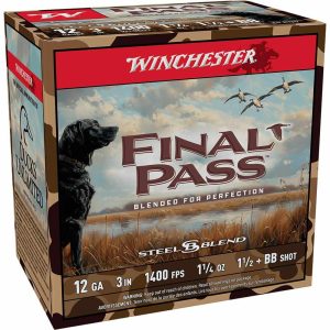 https3A2F2Fmedia.chattanoogashooting.com2Fimages2Fproduct2FWNFP123BB152FWNFP123BB15-1.jpg Winchester Final Pass Shotshells 12 ga 3" 1-1/4 oz 1400 fps #1.5 & #BB 25/ct