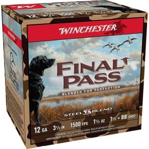 https3A2F2Fmedia.chattanoogashooting.com2Fimages2Fproduct2FWNFP12LBB152FWNFP12LBB15-1.jpg Winchester Final Pass Shotshells 12ga 3-1/2" 1-1/2oz 1500 fps #1.5 & #BB Shot 25/ct